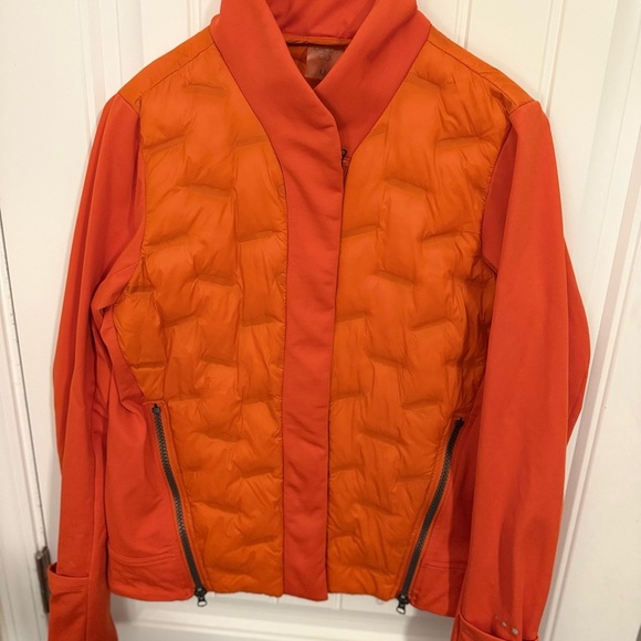 CALIA by Carrie Underwood Orange Puffer Jacket with Quilted Design for Running - Picture 3 of 16